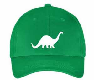 Dinosaurs Embroidered Dad Hat - Stone Color Premium Cotton Low Profile Cap